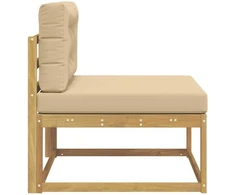 Lauko Vidurinis Sofa Poliesteris Balta