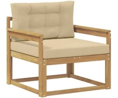 Lauko Vidurinis Sofa Poliesteris Balta