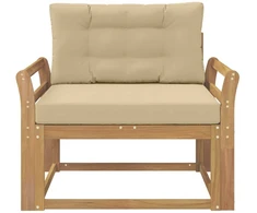 Lauko Vidurinis Sofa Poliesteris Balta