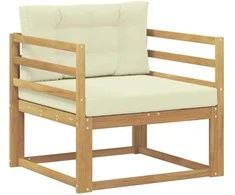Lauko Vidurinis Sofa Poliesteris Balta