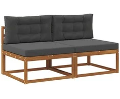 Lauko Vidurinis Sofa su pagalve 2 Vienetas Natūrali