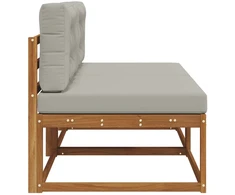 Lauko Vidurinis Sofa su pagalve 2 Vienetas Natūrali
