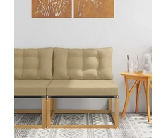 Lauko Vidurinis Sofa su pagalve Balta 79 x 83 x 73 cm plienas