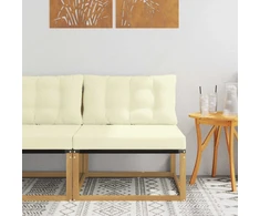 Lauko Vidurinis Sofa su pagalve Balta 79 x 83 x 73 cm plienas