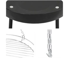 Laužavietės trikojis 3 pcs Juoda Plienas