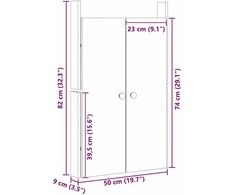 Virtuvės durys MEPPEL Balta 50 x 9 x 82 cm