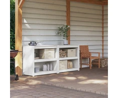 Lauko virtuvės spintelė MEPPEL 2 pcs Balta 212 x 55 x 92 cm