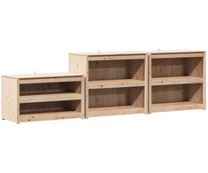 Lauko virtuvės spintelė MEPPEL 3 pcs Natūrali Douglas