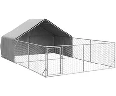 Lauko voljeras šunims su aptvaru, 6x3x1,9m, plienas