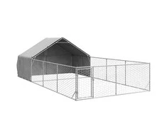 Lauko voljeras šunims su aptvaru, 7x3x1,9m, plienas