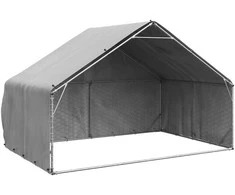 Lauko šunų voljeras su stogeliu, 3x2x1,9 m, cinkuotas plienas