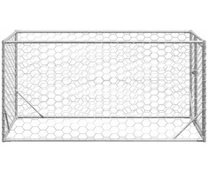 Lauko šunų voljeras su durelėmis, 2x1x1 m, cinkuotas plienas