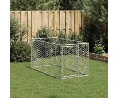 Lauko šunų voljeras su durelėmis, 2x1x1 m, cinkuotas plienas
