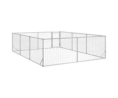 Lauko šunų voljeras su durelėmis, 3x4x1 m, cinkuotas plienas