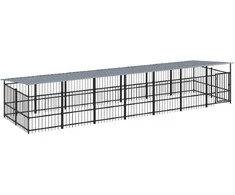 Lauko voljeras šunims su stogu, plienas, 13,14m²