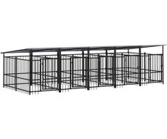 Lauko voljeras šunims su stogu, plienas, 9,38m²