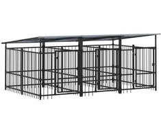 Lauko voljeras šunims su stogu, plienas, 5,63m²