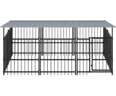 Lauko voljeras šunims su stogu, plienas, 5,63m²