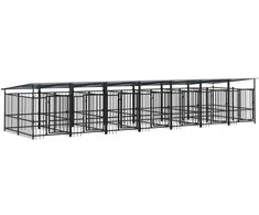 Lauko voljeras šunims su stogu, plienas, 13,14m²