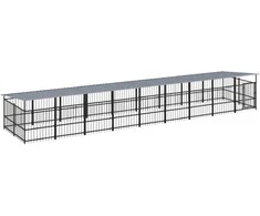Lauko voljeras šunims su stogu, plienas, 16,89m²