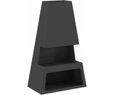 Laužavietė Juoda 60 x 35 x 100 cm Plienas