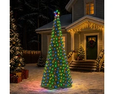LED blizganti kalėdinė eglutė su pagrindu EKENAS 250 cm 370 LED