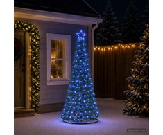 LED blizganti kalėdinė eglutė su pagrindu EKENAS 180 cm 220 LED