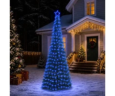 LED blizganti kalėdinė eglutė su pagrindu EKENAS 250 cm 370 LED