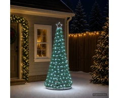 LED blizganti kalėdinė eglutė su pagrindu EKENAS 180 cm 220 LED