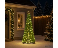 LED blizganti kalėdinė eglutė su pagrindu EKENAS 180 cm 220 LED