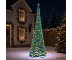LED blizganti kalėdinė eglutė su pagrindu EKENAS 500 cm 868 LED