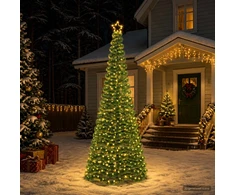 LED blizganti kalėdinė eglutė su pagrindu EKENAS 250 cm 370 LED