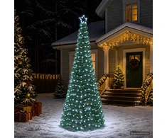 LED blizganti kalėdinė eglutė su pagrindu EKENAS 250 cm 370 LED
