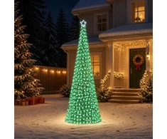 LED blizganti kalėdinė eglutė su smeigtuku EKENAS 300 cm