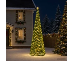 LED blizganti kalėdinė eglutė su smeigtuku EKENAS 500 cm