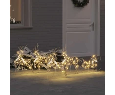 LED elniai 5 vnt. 40 LED Auksinė 44 x 18 x 65,5 cm PET