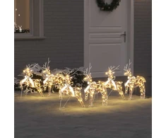 LED elniai 6 vnt. 180 LED Daugiaspalvis 44 x 18 x 65,5 cm PET