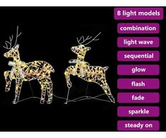 LED elniai 2 vnt. 40 LED Šilta balta 44 x 18 x 65,5 cm PET