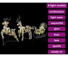 LED elniai su 60 LED 3 pcs Šilta balta PET