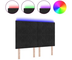 LED galvūgalis Juodas 160 cm Aksomas