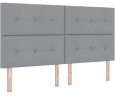 LED galvūgalis su LED juostelėmis Šviesiai pilka 180 cm audinys