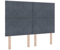 LED galvūgalis Tamsiai pilka 144 cm Aksomas