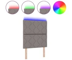 LED galvūgalis Taupe 80 cm audinys