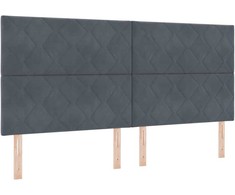 LED galvūgalis Tamsiai pilka 200 cm Aksomas