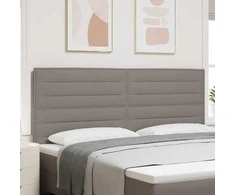 LED galvūgalis su LED juostelėmis Taupe 200 cm audinys