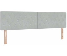 LED galvūgalis su LED juostelėmis Šviesiai pilka 180 cm Aksomas