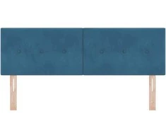 LED galvūgalis su LED juostelėmis Mėlyna 160 cm Aksomas