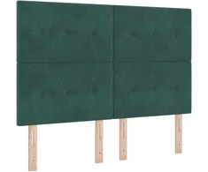 LED galvūgalis su LED juostelėmis Žalia 144 cm Aksomas