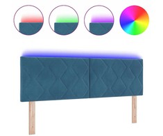 LED galvūgalis Tamsiai mėlyna 144 cm Aksomas