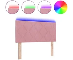 LED galvūgalis Rožinė 100 cm Aksomas